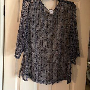 Vjay design black sparkle top XL